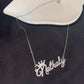 3D Custom Crown Name Necklace with Zircon - 3DZN3523