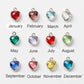 Custom Handwritten Name Necklace With Heart And Birthstone - QCN3563