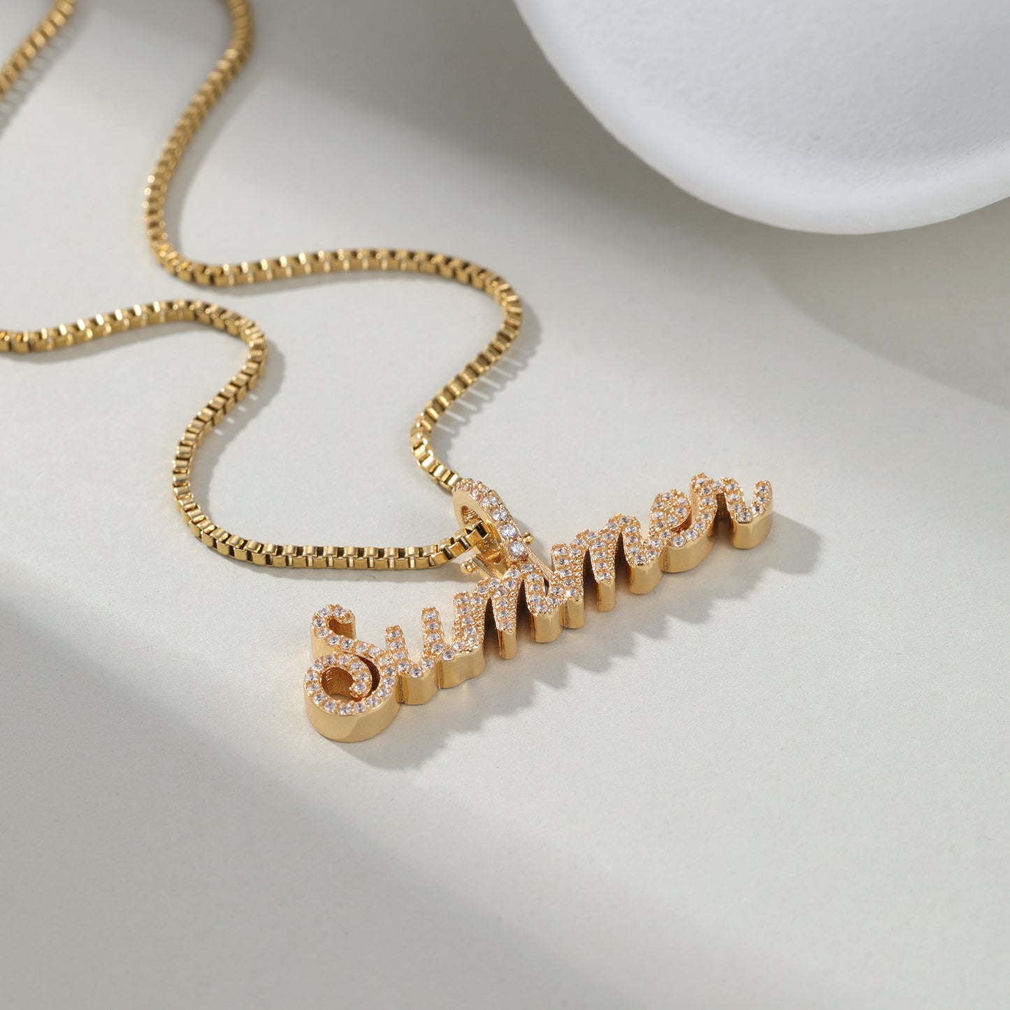 Custom 3mm Thick Iced Out Hip Hop Name Necklace - 3DN3694
