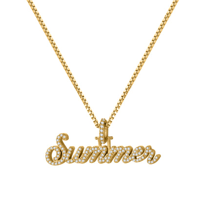 Custom 3mm Thick Iced Out Hip Hop Name Necklace - 3DN3694