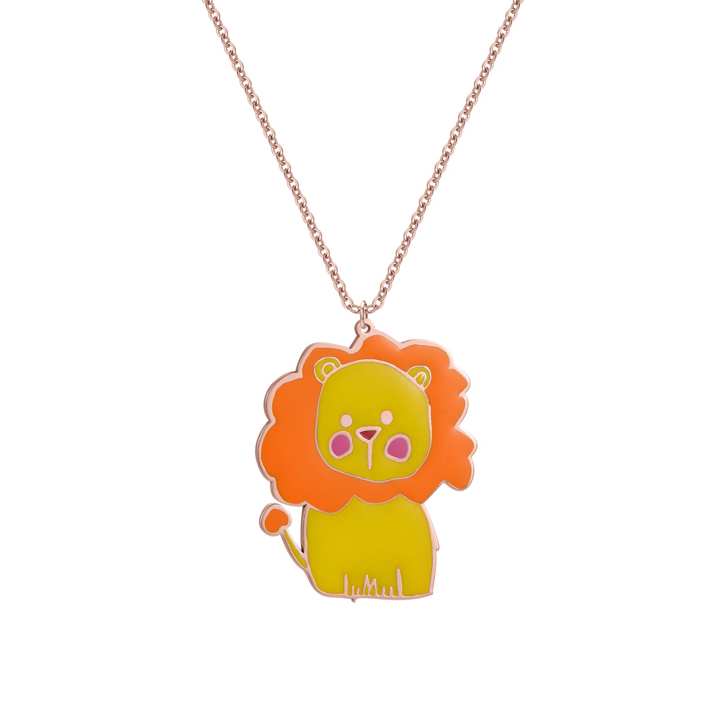 Custom Kids Drawing Enamel Necklace Personalized Artwork Pendant For Mother's Day Gift -SSN3790