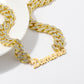 Custom Hiphop Name Necklace With12mm Rhinestone Cuban Chain - QHH3379