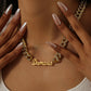 Custom Hiphop Name Necklace With12mm Rhinestone Cuban Chain - QHH3379