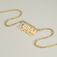 Custom Name Necklace 18K Gold Plated  Two Tone Pave Zircon Initial  Pendant Jewelry-SSN3856