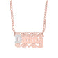 Custom Name Necklace 18K Gold Plated  Two Tone Pave Zircon Initial  Pendant Jewelry-SSN3856