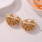 Personalized Name Hoop Earrings – Custom Gold Crystal Name Earrings for Women-QE3606