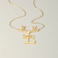 Custom Reindeer Antler Initial Name Necklace, Christmas Gift for Her-QN3889