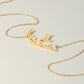 Custom Reindeer Antler Name Necklace, Christmas Winter Gift for Her-QN3890