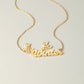 Custom Reindeer Antler Name Necklace, Christmas Winter Gift for Her-QN3890