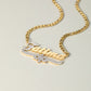 Custom Two-Tone Snowflake Name Necklace .Christmas Gift for Her-SSN3892