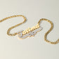 Custom Two-Tone Snowflake Name Necklace .Christmas Gift for Her-SSN3892