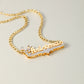 Custom Two-Tone Reindeer Name Necklace, Christmas Gift for Her-SSN3893