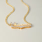 Custom Two-Tone Reindeer Name Necklace, Christmas Gift for Her-SSN3893