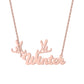 Custom Reindeer Antler Name Necklace, Christmas Winter Gift for Her-QN3890
