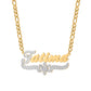 Custom Two-Tone Snowflake Name Necklace .Christmas Gift for Her-SSN3892