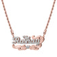 Personalized Custom Necklace Double Layered Two-Tone Elegant Gift - QCN3501