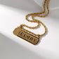 Personalized Gothic Letter Nameplate Necklace - ZFN3042