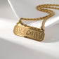 Personalized Gothic Letter Nameplate Necklace - ZFN3042