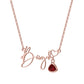 Custom Handwritten Name Necklace With Heart And Birthstone - QCN3563
