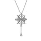 Custom Spider Web Name Necklace Diamond Accent Gothic Font Spider Charm Pendant Alternative Jewelry Halloween Christmas Present-3DN3565