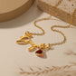 Custom Handwritten Name Necklace With Heart And Birthstone - QCN3563