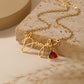 Custom Handwritten Name Necklace With Heart And Birthstone - QCN3563