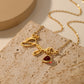 Custom Handwritten Name Necklace With Heart And Birthstone - QCN3563