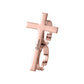Custom Name Cross 18k Gold Plating Rings For Two Fingers - QHR3577