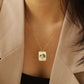 Customized Family Portrait Retangle Necklace QD-N8678