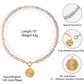 Pink Rose Quartz Natural Stone Beaded Necklace with Gold Heart Charm Bohemian Jewelry - SSN3697