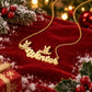Custom Reindeer Antler Name Necklace, Christmas Winter Gift for Her-QN3890