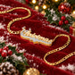Custom Two-Tone Reindeer Name Necklace, Christmas Gift for Her-SSN3893