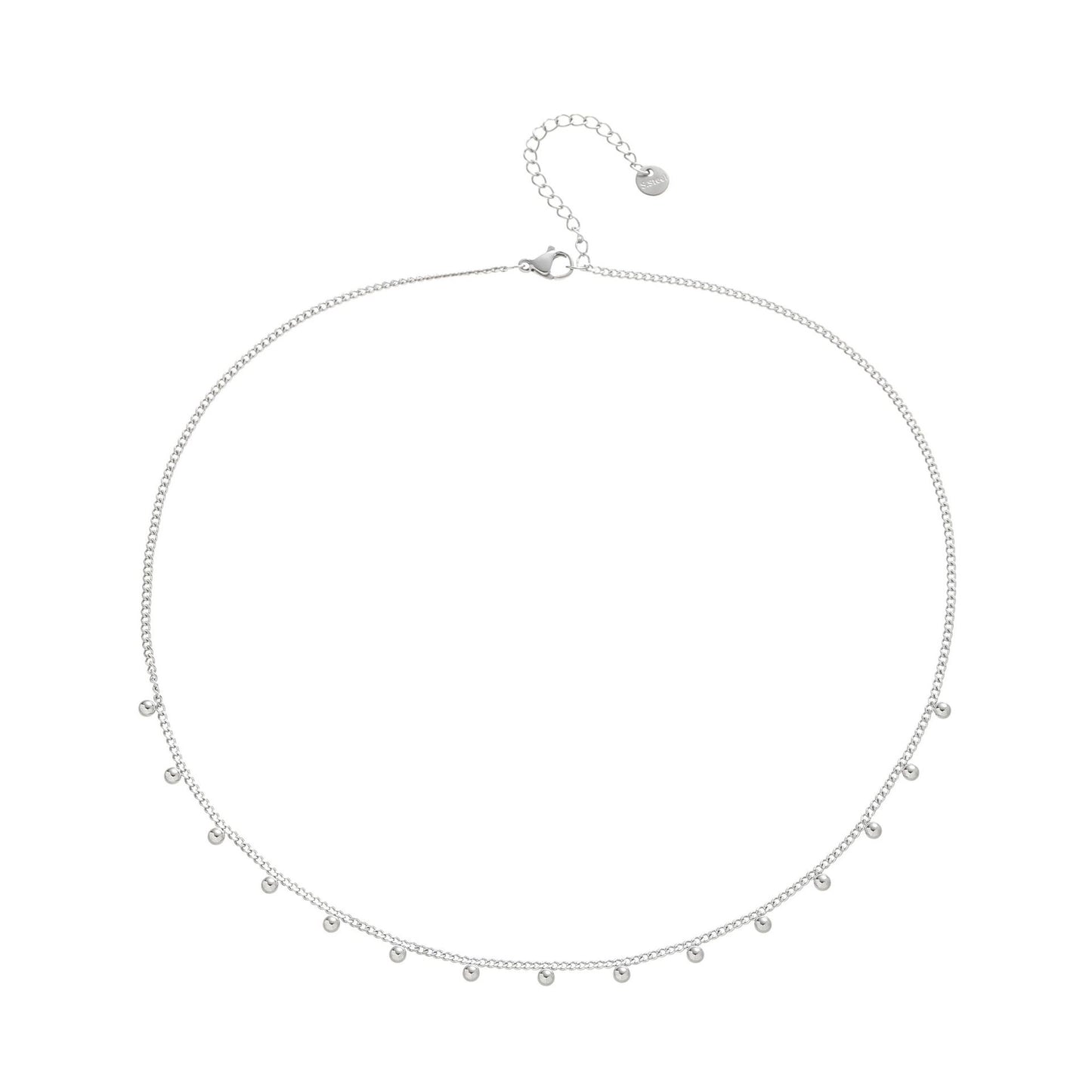 Dainty Stainless Steel Circle Necklace Cuban Chain CS-N8576