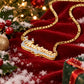 Custom Two-Tone Reindeer Name Necklace, Christmas Gift for Her-SSN3893
