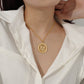 Custom Circle Pattern Pendant Necklace SJN3025