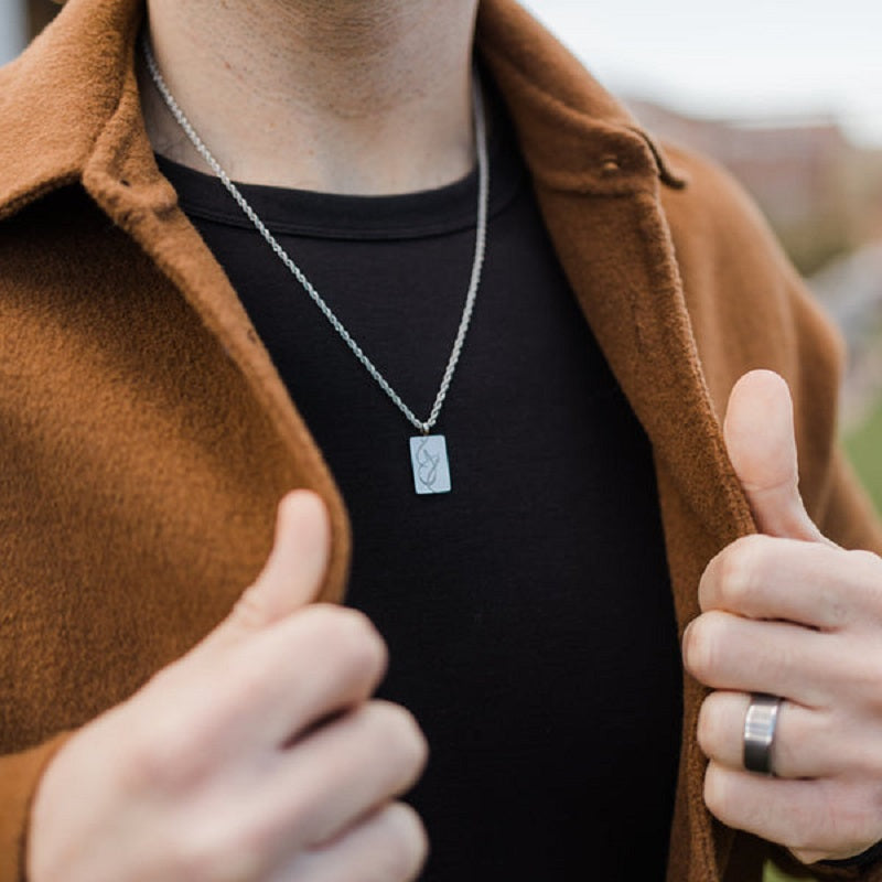 Calligraphy Arabic Rectangle Pendant MN2013