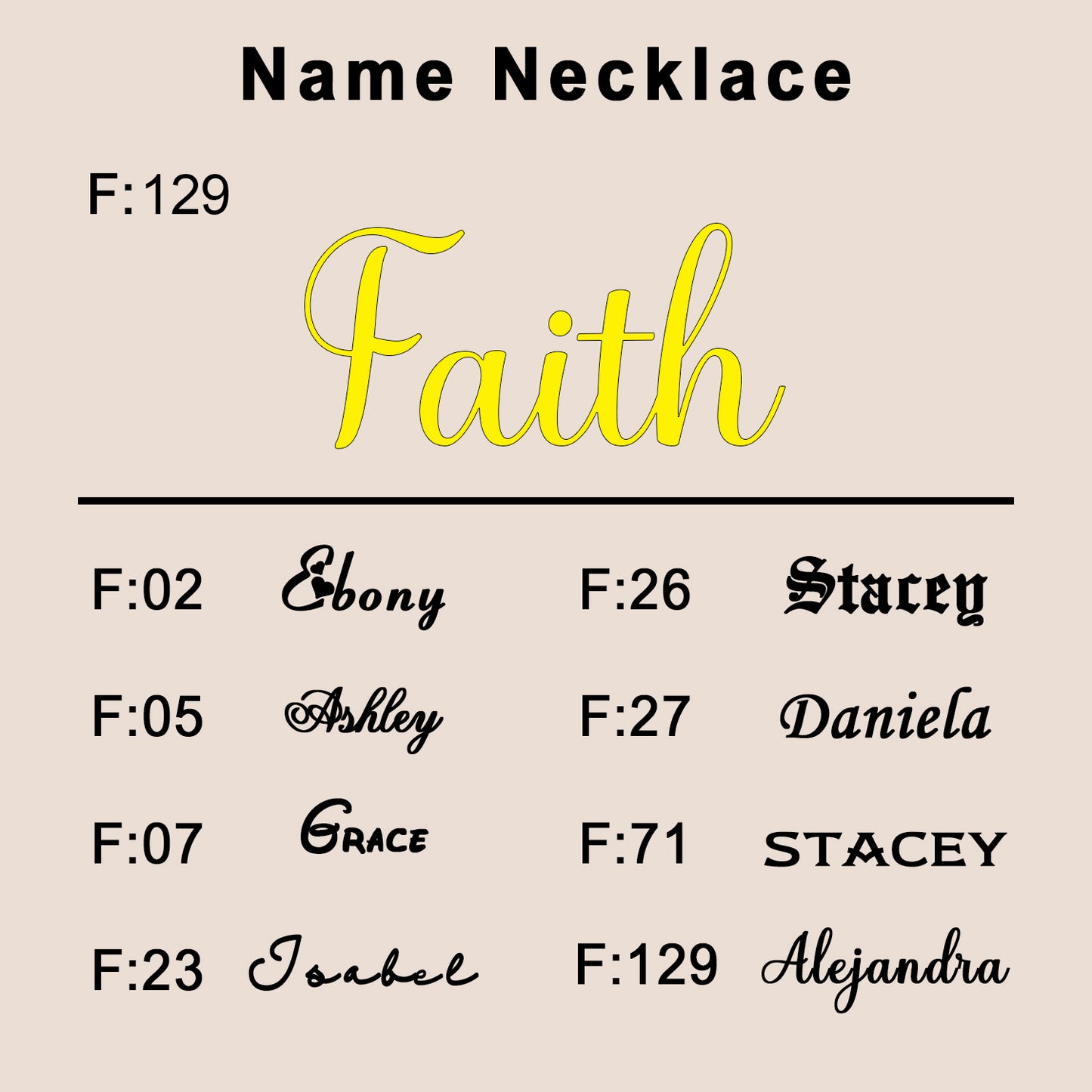 Custom Name Necklace QN008