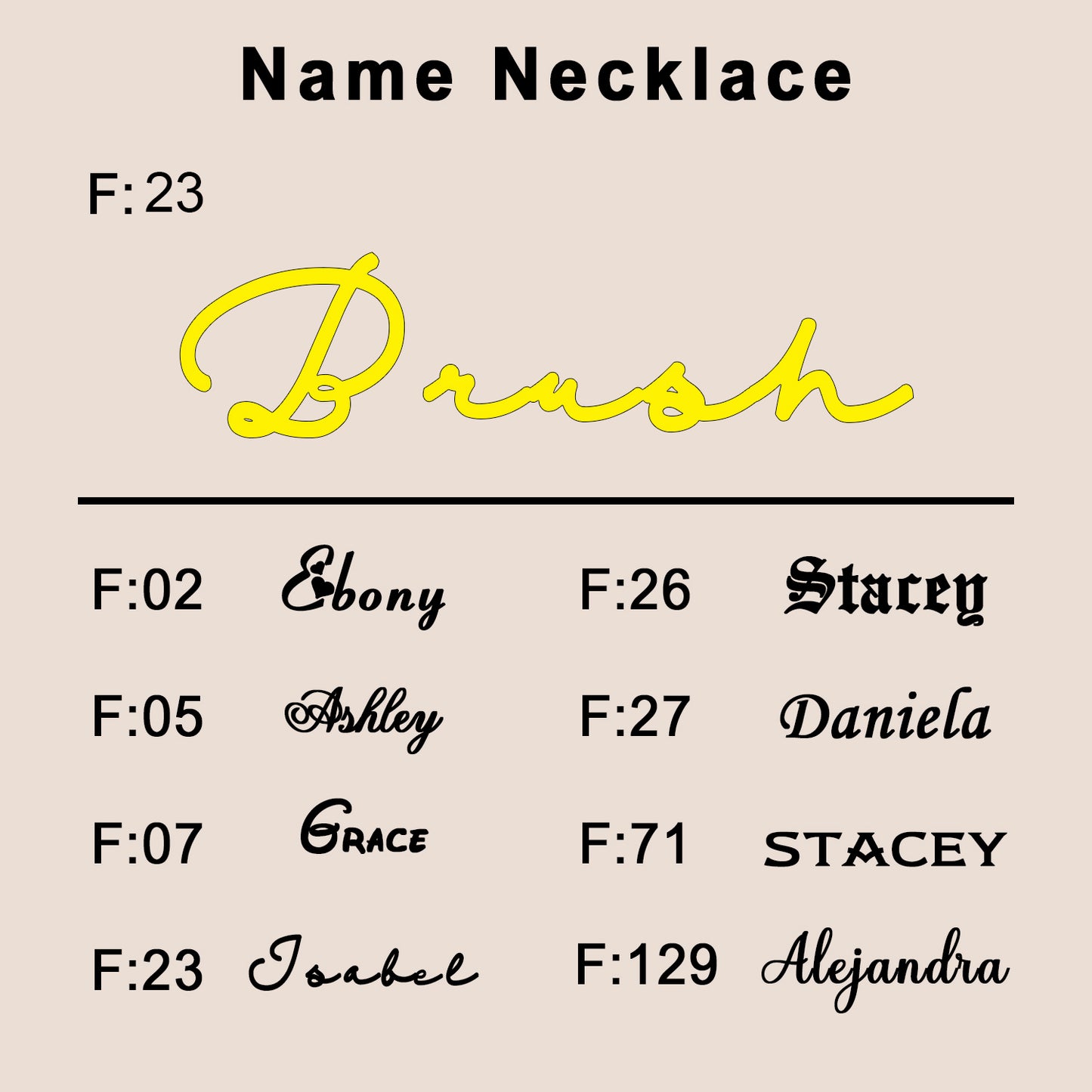 Custom Name Necklace QN008