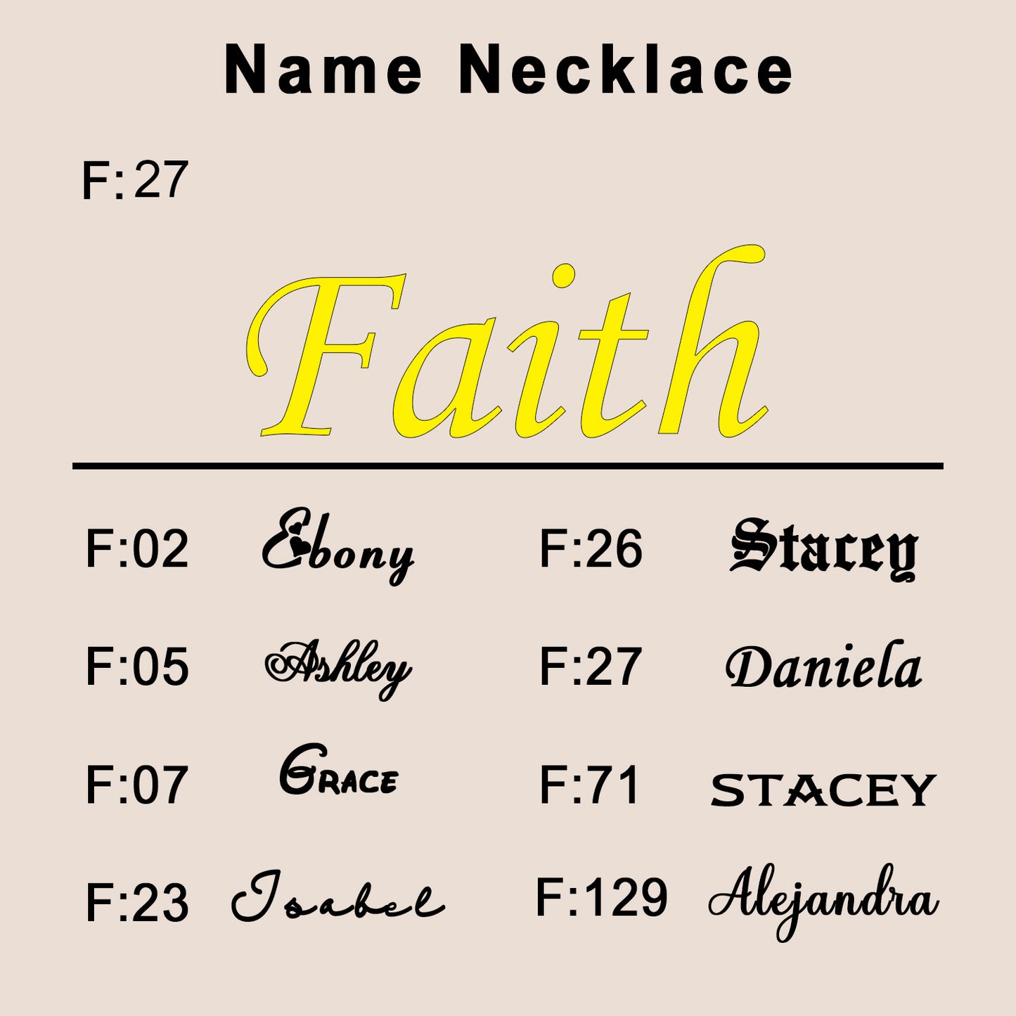 Custom Name Necklace QN008