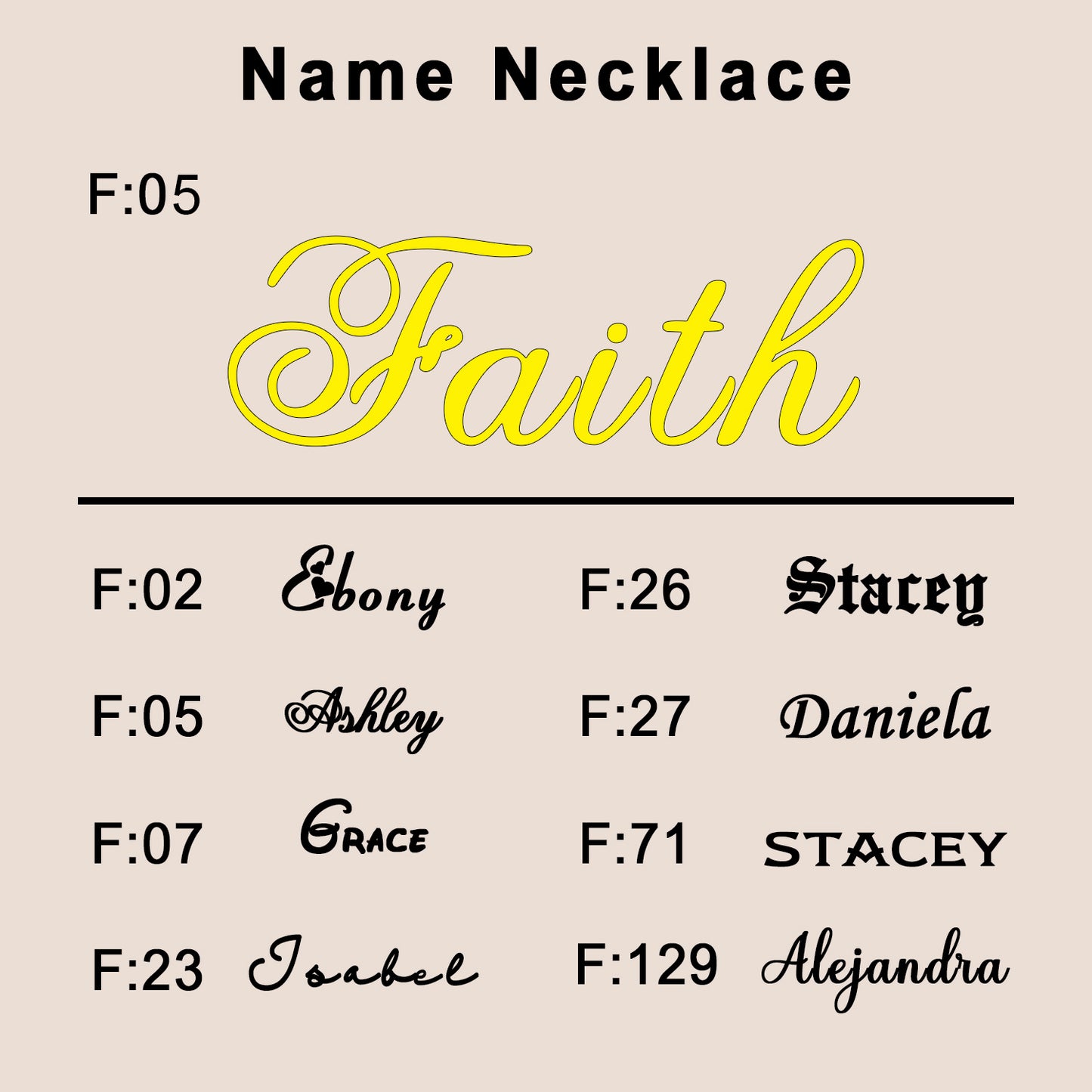 Custom Name Necklace QN008