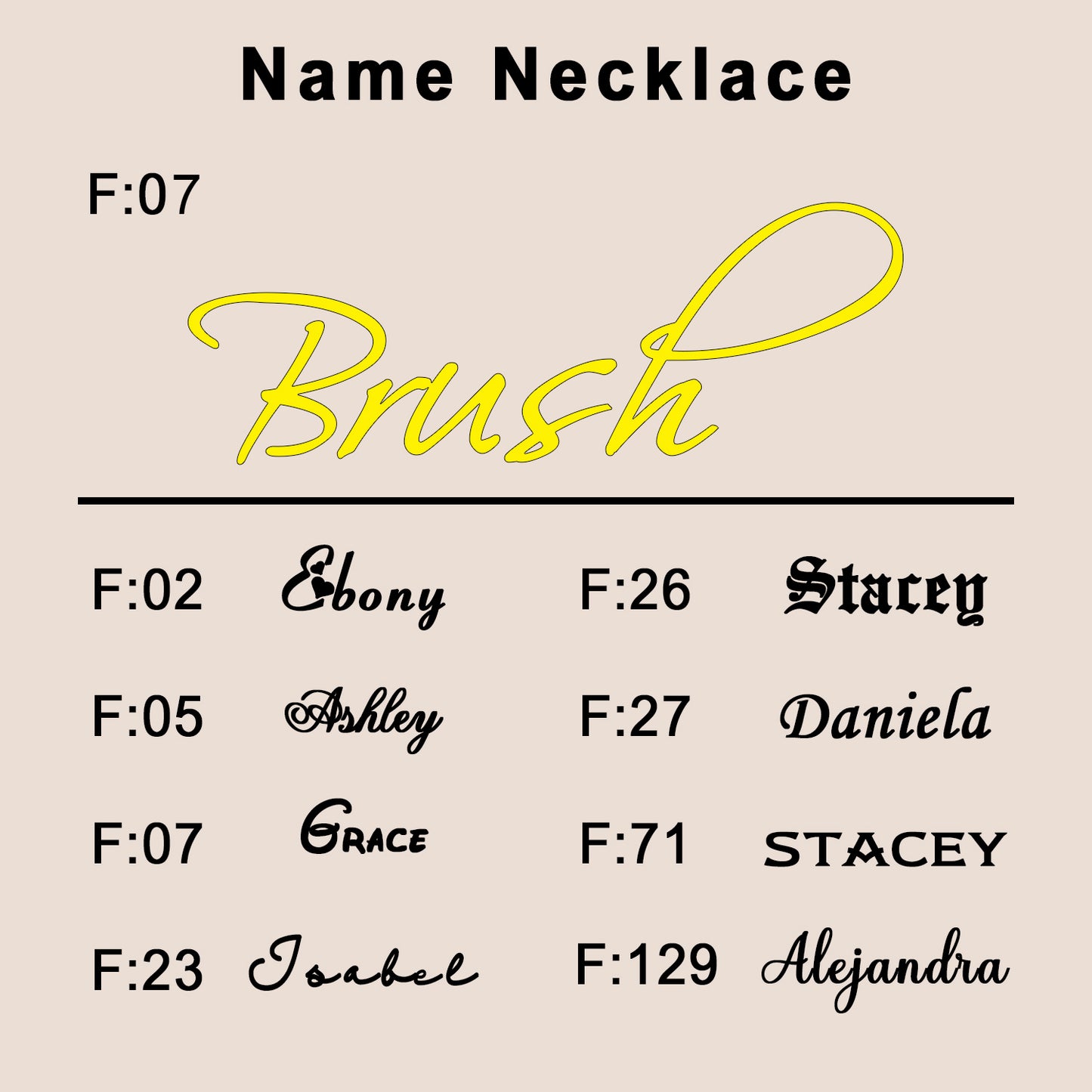 Custom Name Necklace QN008