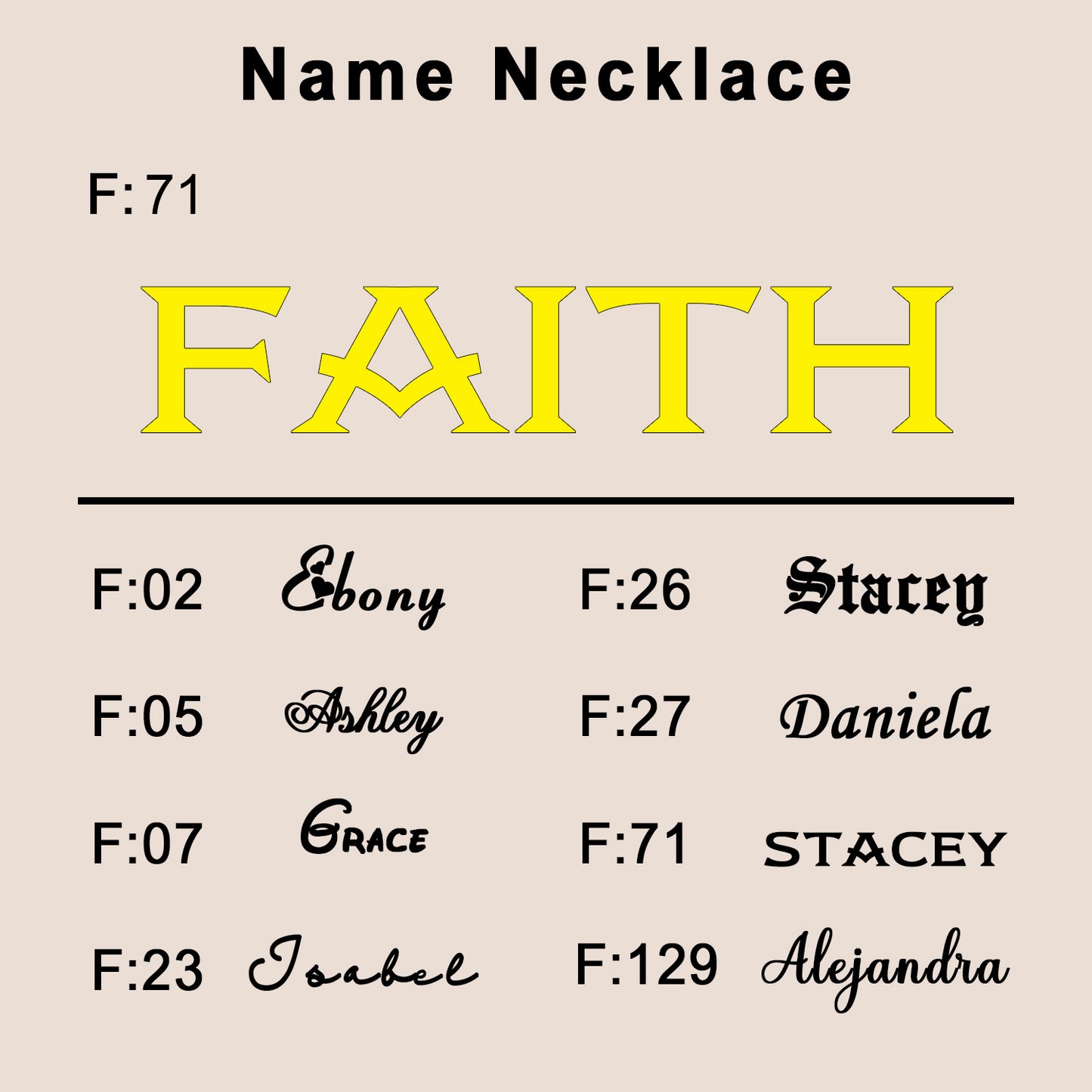 Custom Name Necklace QN008