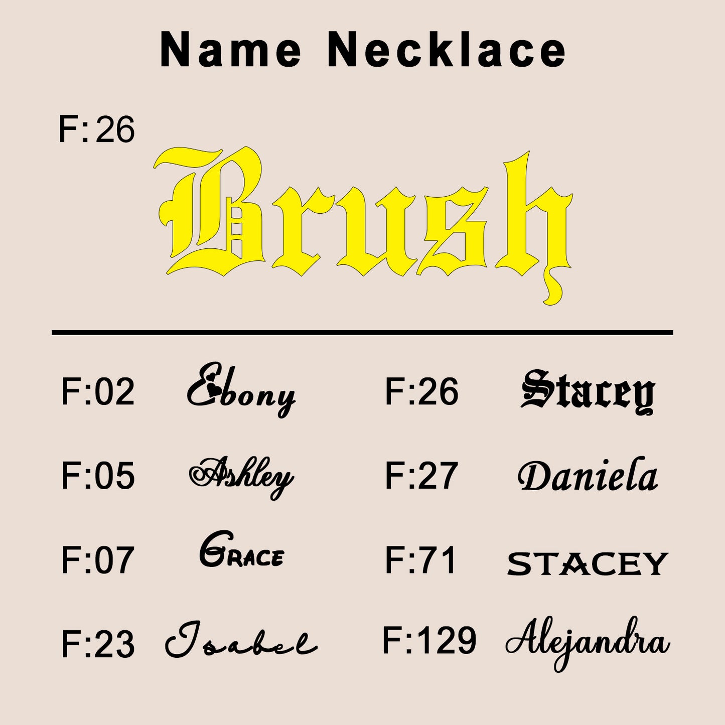 Custom Name Necklace QN008