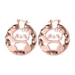 Kids Bear Hoop Earrings, Hollow Cutout Bow Bear Twisted Loop Earrings,  Children Fashion Earrings-HE3665