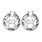 Kids Bear Hoop Earrings, Hollow Cutout Bow Bear Twisted Loop Earrings,  Children Fashion Earrings-HE3665
