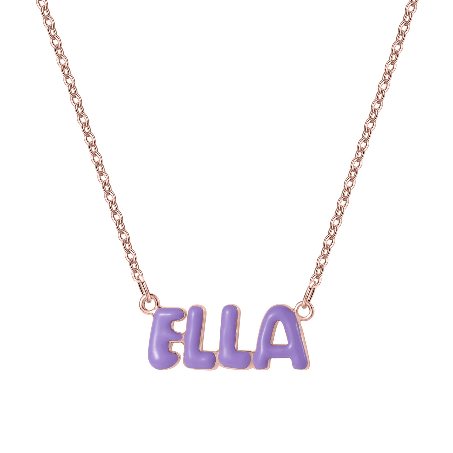 Customized Bubble Letter Necklace Cute Style For Girls - QHN3662