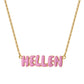 Customized Bubble Letter Necklace Cute Style For Girls - QHN3662