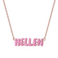 Customized Bubble Letter Necklace Cute Style For Girls - QHN3662