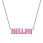 Customized Bubble Letter Necklace Cute Style For Girls - QHN3662