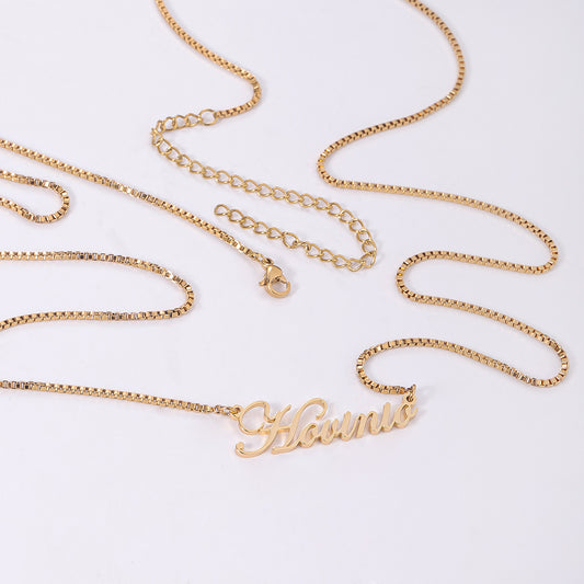 Customized Name Waist Chain With Cursive Font - QY3559